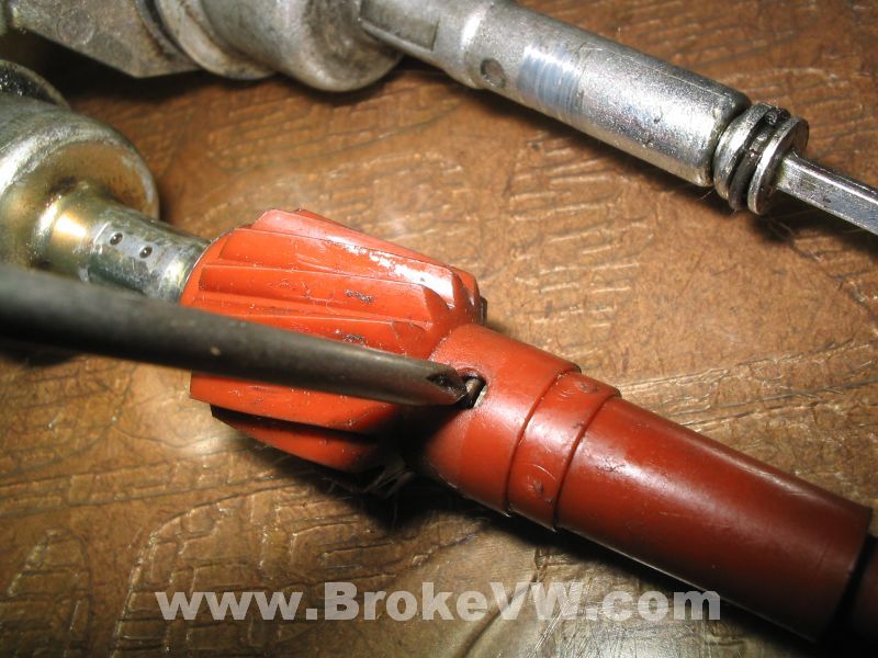 Removing speedometer cable drive grear